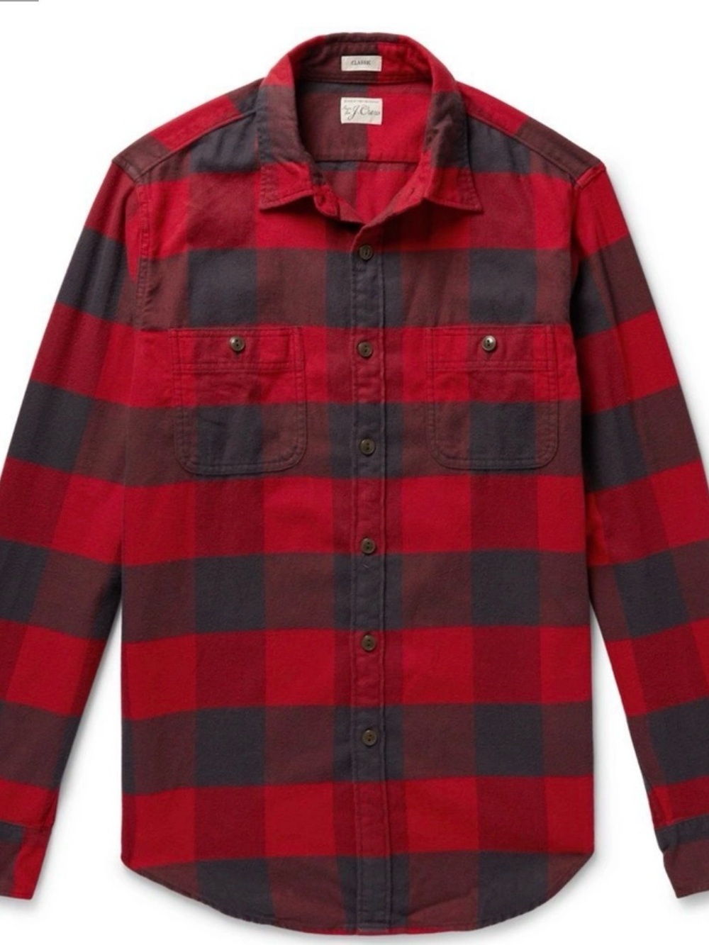 J. Crew Red and Black Buffalo Plaid Button-Down Shirt